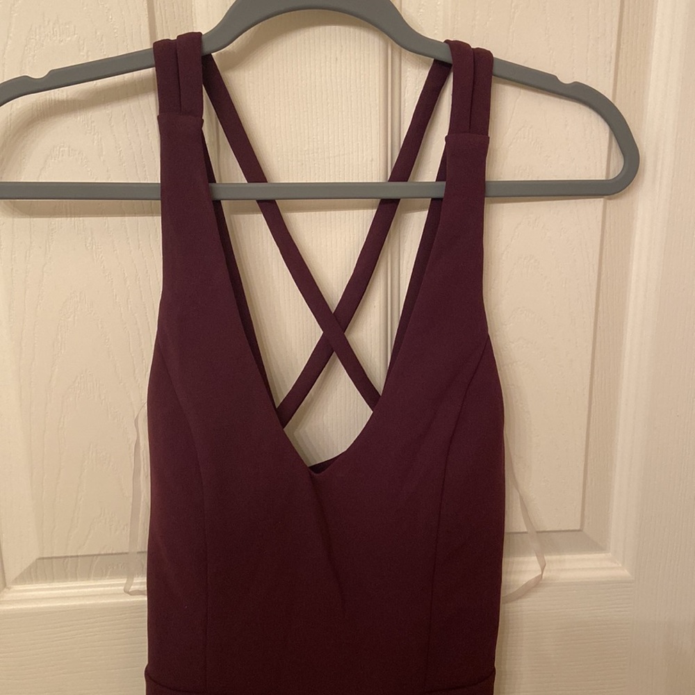 Women’s Burgundy Midi tank top dress - Picture 2 of 5